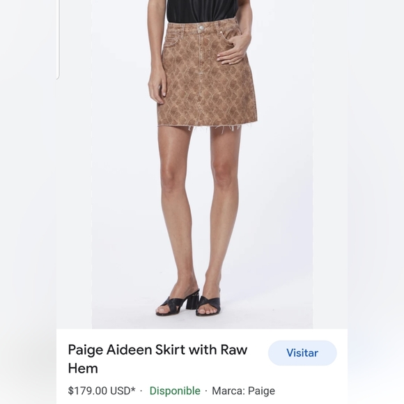 Paige Aideen Skrit with Raw Hem Size 27 - Picture 1 of 11